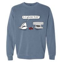 Is It Gluten Free Two Sharks Graphic Garment-Dyed Sweatshirt