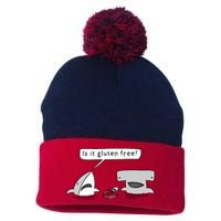 Is It Gluten Free Two Sharks Graphic Pom Pom 12in Knit Beanie