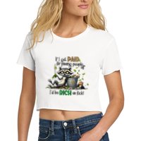 If I Got Paid For Pissing People Off Funny Raccoon Saying Women's Crop Top Tee