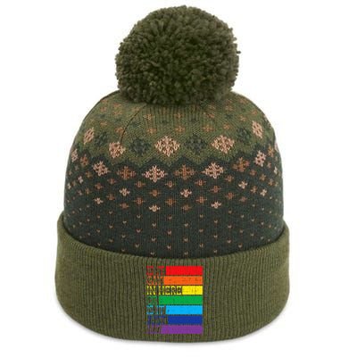 Is It Gay In Here Rainbow Pride Flag Lgbtq The Baniff Cuffed Pom Beanie