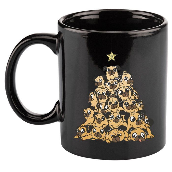 It Is Going To Be A Pug Christmas Tree 11oz C Handle Ceramic Mug