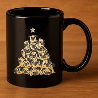 It Is Going To Be A Pug Christmas Tree 11oz C Handle Ceramic Mug