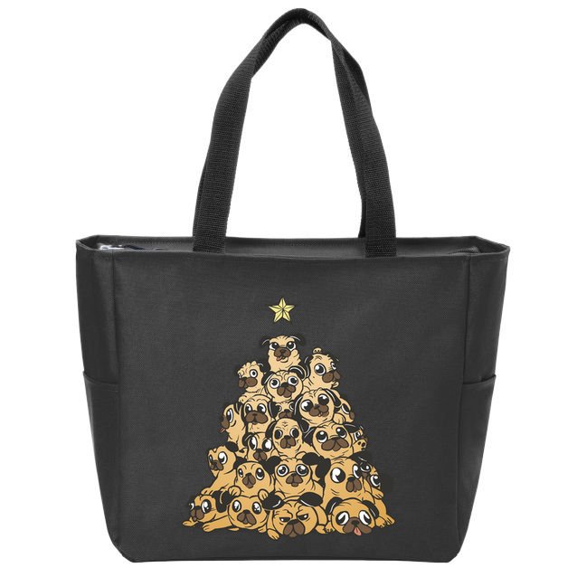 It Is Going To Be A Pug Christmas Tree Zip Tote Bag