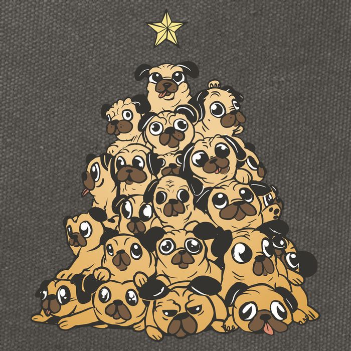 It Is Going To Be A Pug Christmas Tree Cotton Canvas Backpack