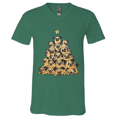 It Is Going To Be A Pug Christmas Tree V-Neck T-Shirt
