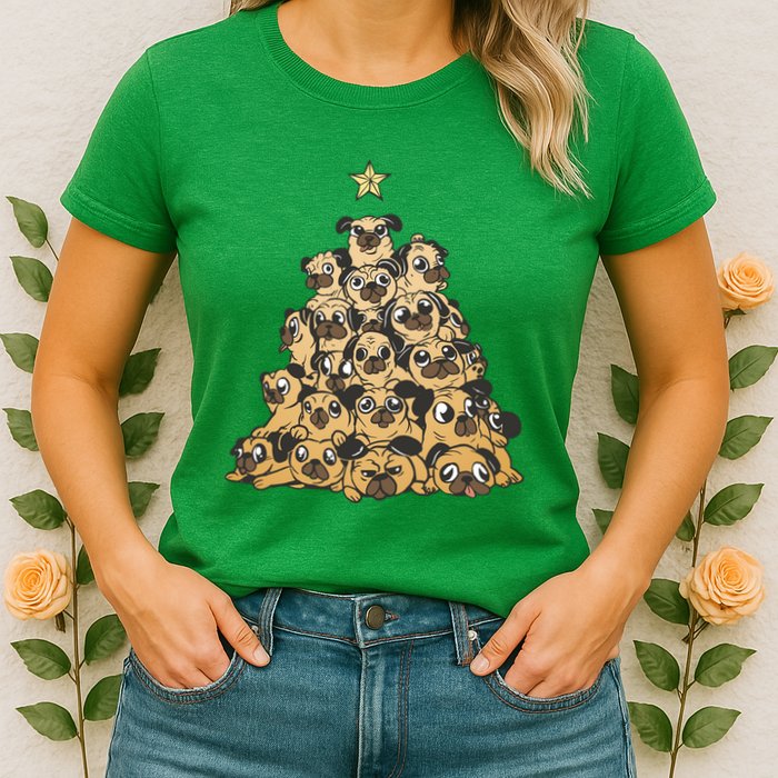 It Is Going To Be A Pug Christmas Tree Womens T-Shirt