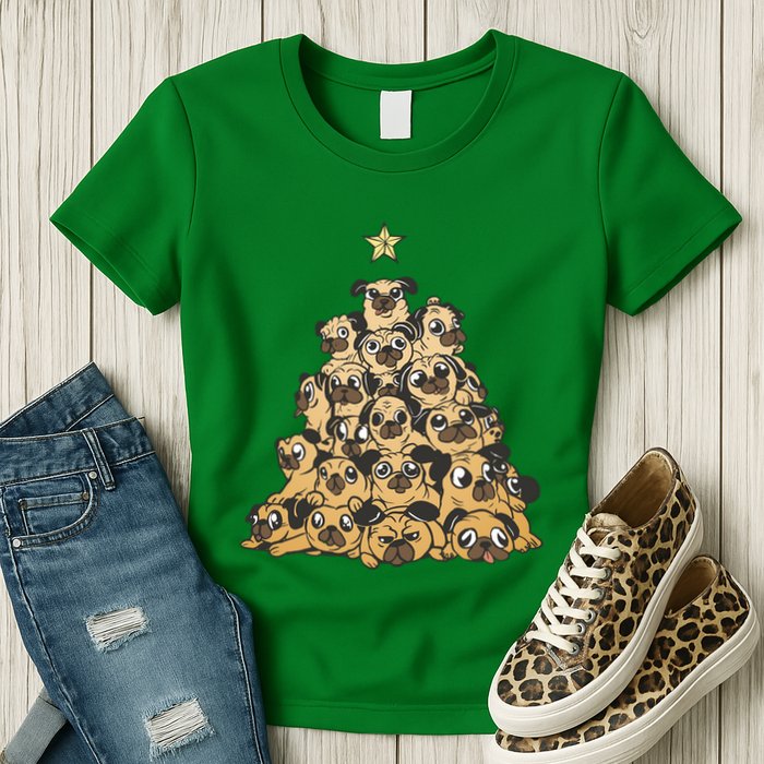 It Is Going To Be A Pug Christmas Tree Womens T-Shirt