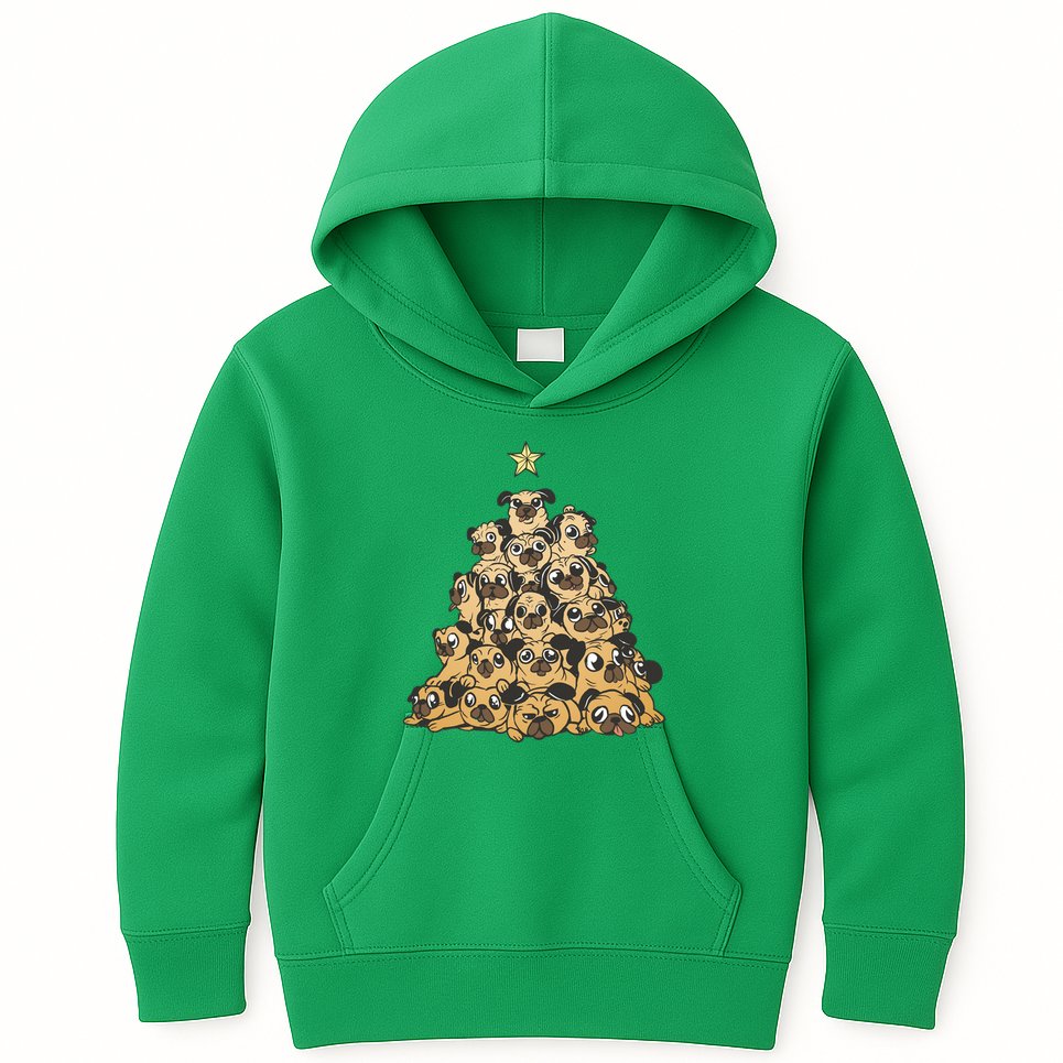 It Is Going To Be A Pug Christmas Tree Kids Hoodie