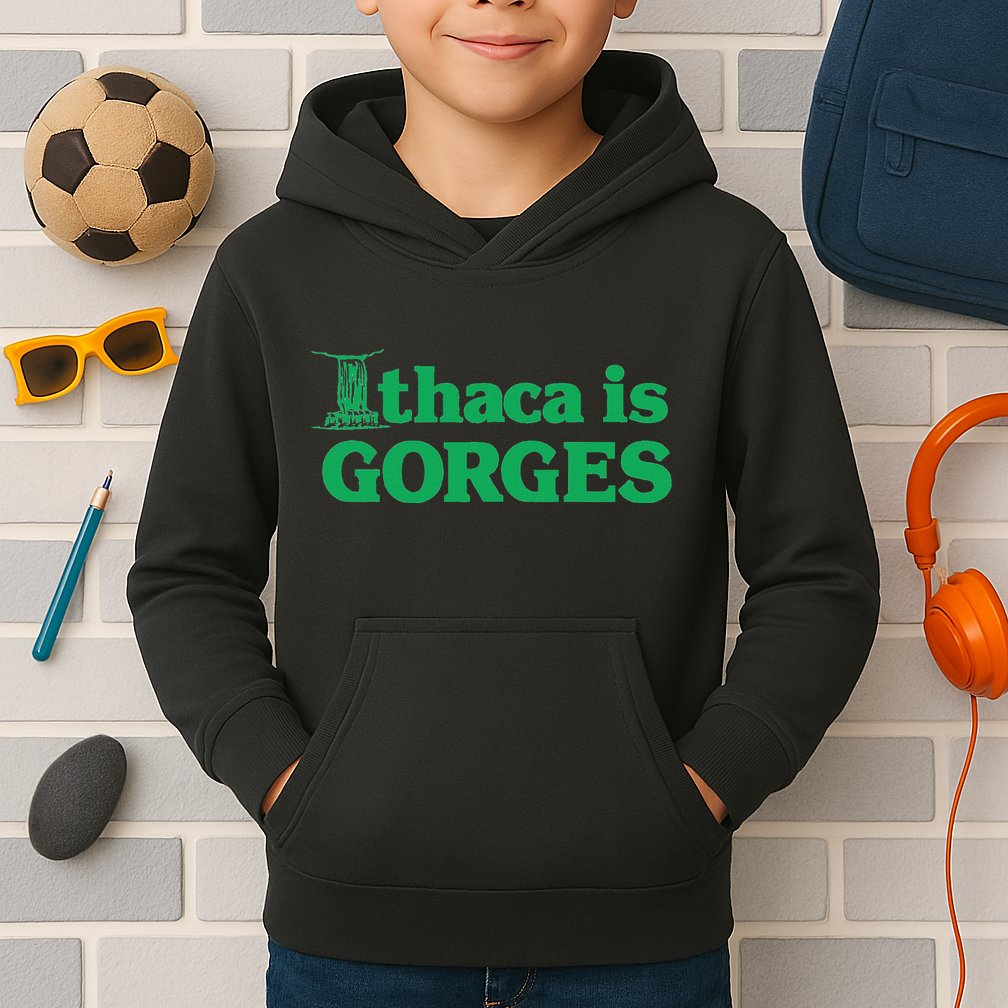 Ithaca Is Gorges Gift Kids Hoodie
