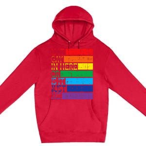 Is It Gay In Here Rainbow Pride Flag Lgbtq Premium Pullover Hoodie