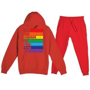 Is It Gay In Here Rainbow Pride Flag Lgbtq Premium Hooded Sweatsuit Set