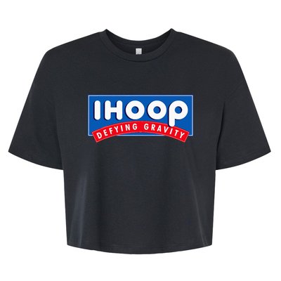 Ihoop I Hoop Defying Gravity Basketball & Basketballer Bella+Canvas Jersey Crop Tee