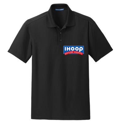 Ihoop I Hoop Defying Gravity Basketball & Basketballer Dry Zone Grid Polo