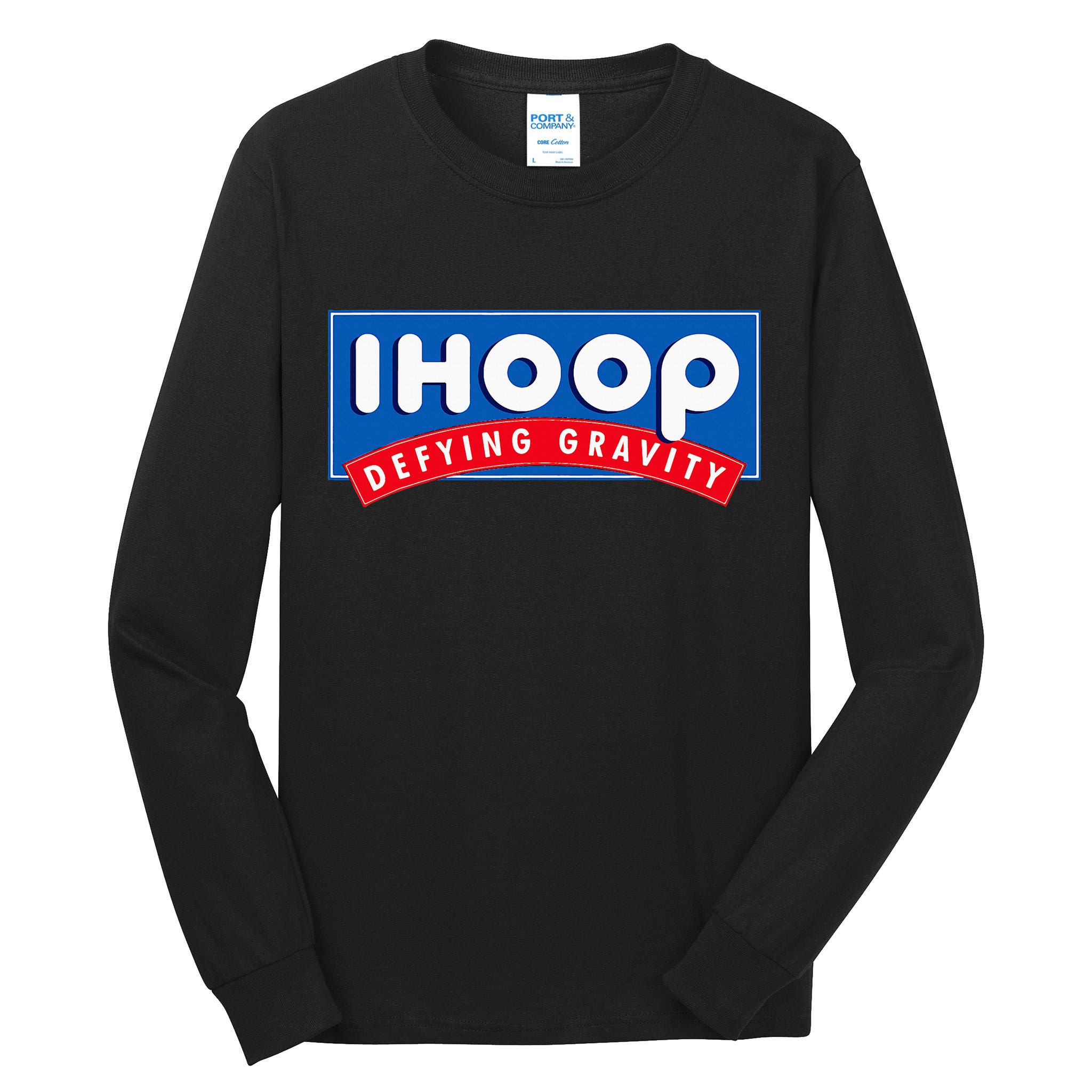 Ihoop I Hoop Defying Gravity Basketball & Basketballer Tall Long Sleeve T-Shirt