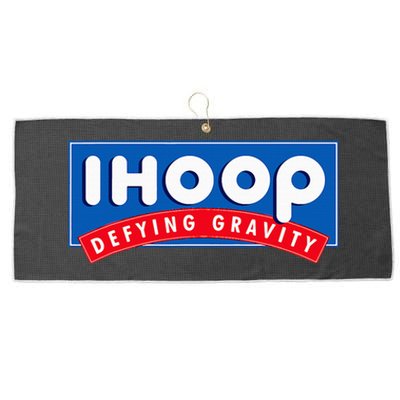 Ihoop I Hoop Defying Gravity Basketball & Basketballer Large Microfiber Waffle Golf Towel