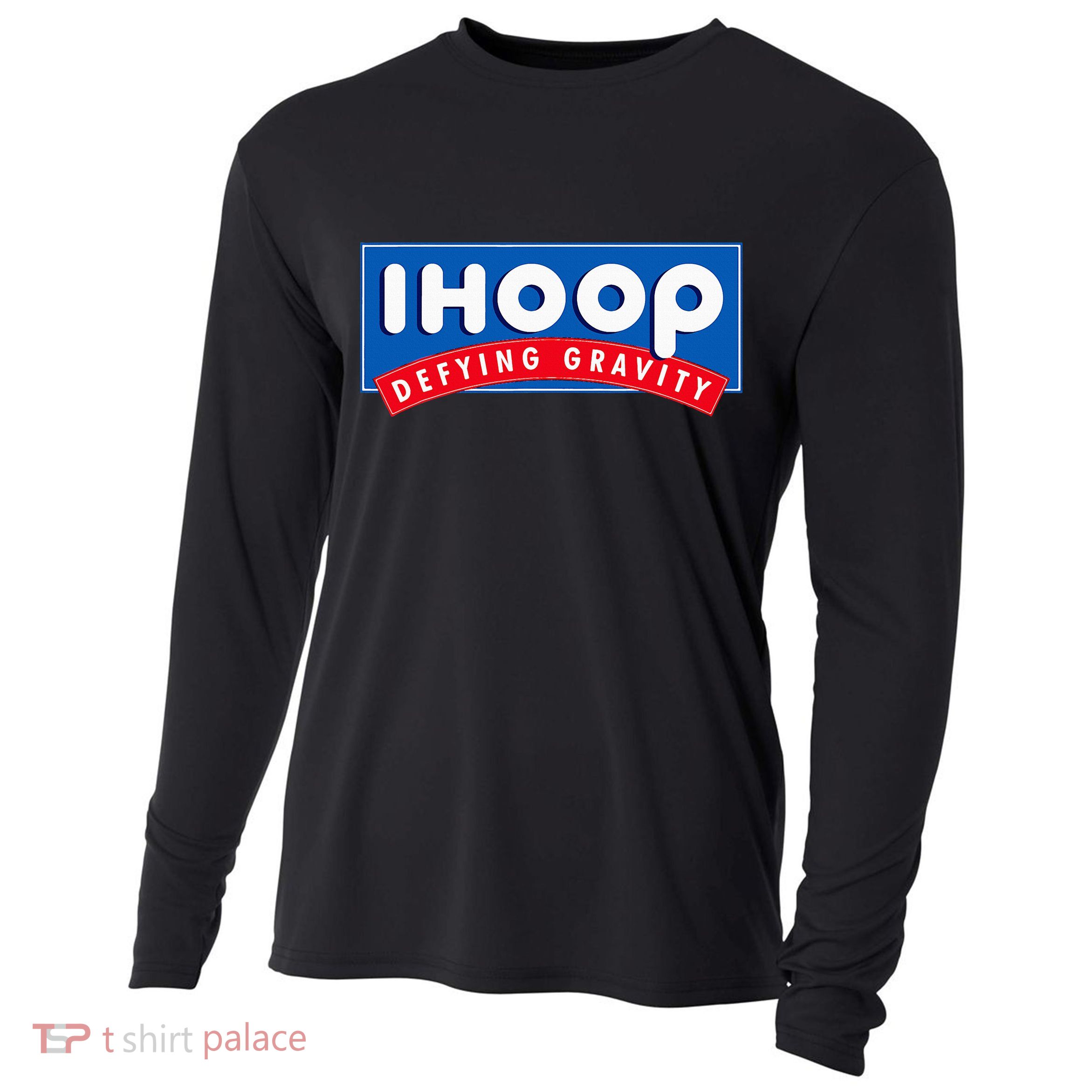 Ihoop I Hoop Defying Gravity Basketball & Basketballer Cooling Performance Long Sleeve Crew