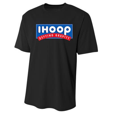 Ihoop I Hoop Defying Gravity Basketball & Basketballer Performance Sprint T-Shirt