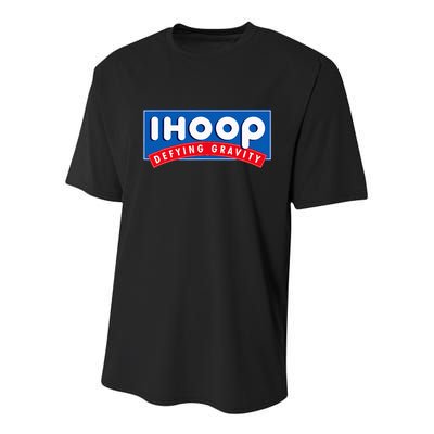 Ihoop I Hoop Defying Gravity Basketball & Basketballer Youth Performance Sprint T-Shirt