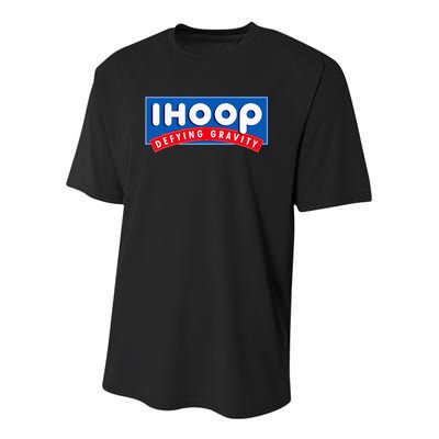 Ihoop I Hoop Defying Gravity Basketball & Basketballer Youth Performance Sprint T-Shirt