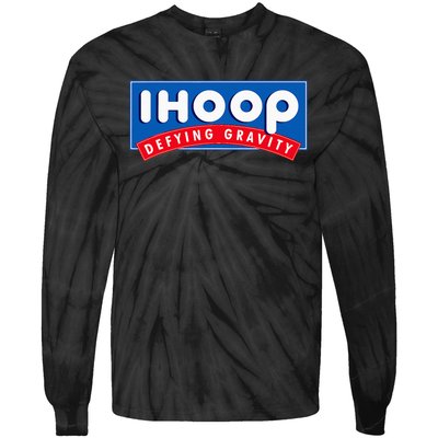 Ihoop I Hoop Defying Gravity Basketball & Basketballer Tie-Dye Long Sleeve Shirt