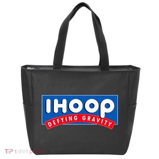 Ihoop I Hoop Defying Gravity Basketball & Basketballer Zip Tote Bag