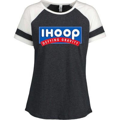 Ihoop I Hoop Defying Gravity Basketball & Basketballer Enza Ladies Jersey Colorblock Tee