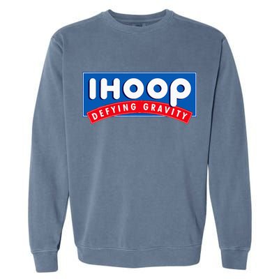 Ihoop I Hoop Defying Gravity Basketball & Basketballer Garment-Dyed Sweatshirt