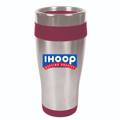 Ihoop I Hoop Defying Gravity Basketball & Basketballer 16oz Travel Tumbler