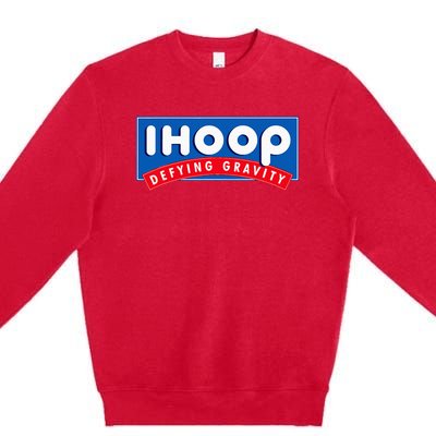 Ihoop I Hoop Defying Gravity Basketball & Basketballer Premium Crewneck Sweatshirt