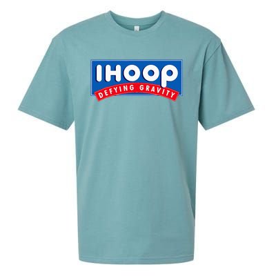 Ihoop I Hoop Defying Gravity Basketball & Basketballer Sueded Cloud Jersey T-Shirt