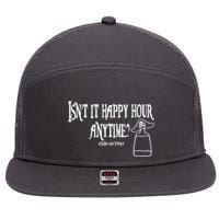 Isn't It Happy Hour Anytime Mega Pint 7 Panel Mesh Trucker Snapback Hat