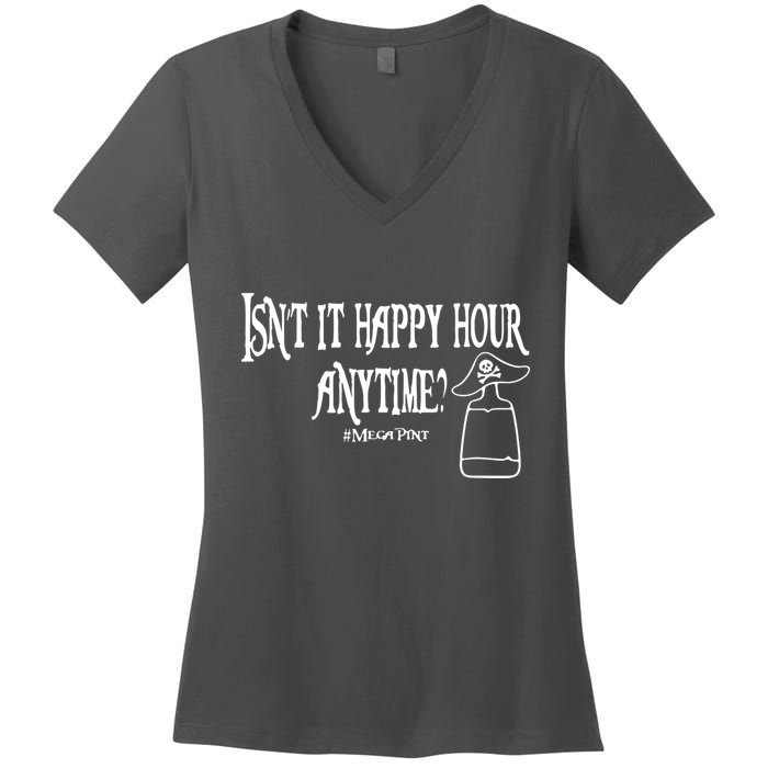 Isn't It Happy Hour Anytime Mega Pint Women's V-Neck T-Shirt