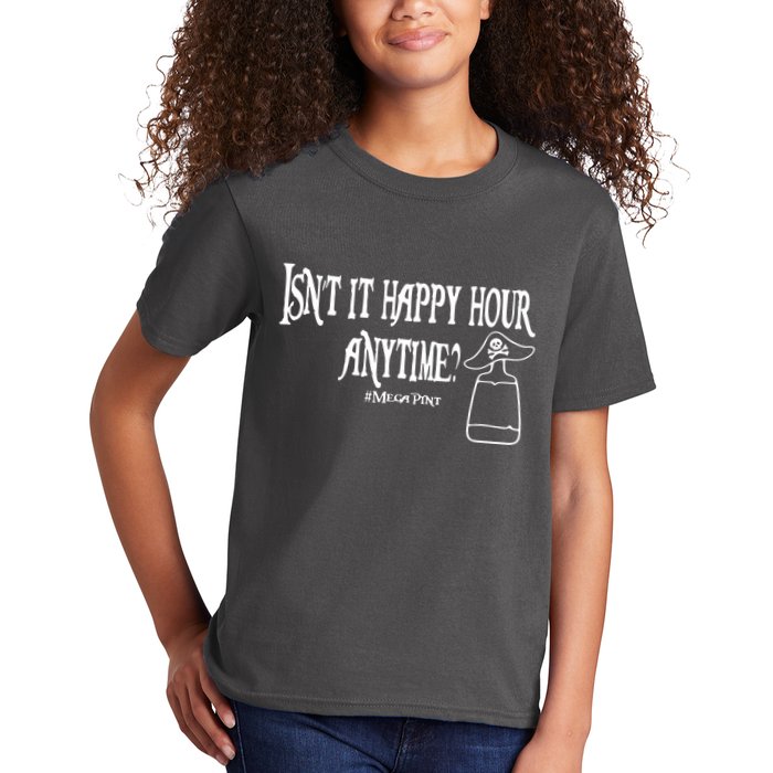 Isn't It Happy Hour Anytime Mega Pint Kids T-Shirt