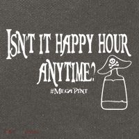 Isn't It Happy Hour Anytime Mega Pint Cotton Canvas Backpack