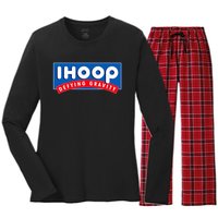 Ihoop I Hoop Defying Gravity Basketball Women's Long Sleeve Flannel Pajama Set 