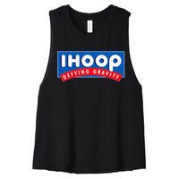 Ihoop I Hoop Defying Gravity Basketball Women's Racerback Cropped Tank