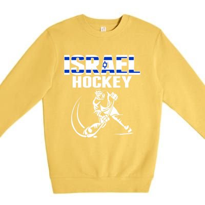 Israel Ice Hockey Fans Jersey Support Israeli Hockey Team Gift Premium Crewneck Sweatshirt