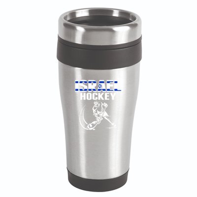 Israel Ice Hockey Fans Jersey Support Israeli Hockey Team Gift 16oz Travel Tumbler