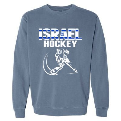 Israel Ice Hockey Fans Jersey Support Israeli Hockey Team Gift Garment-Dyed Sweatshirt