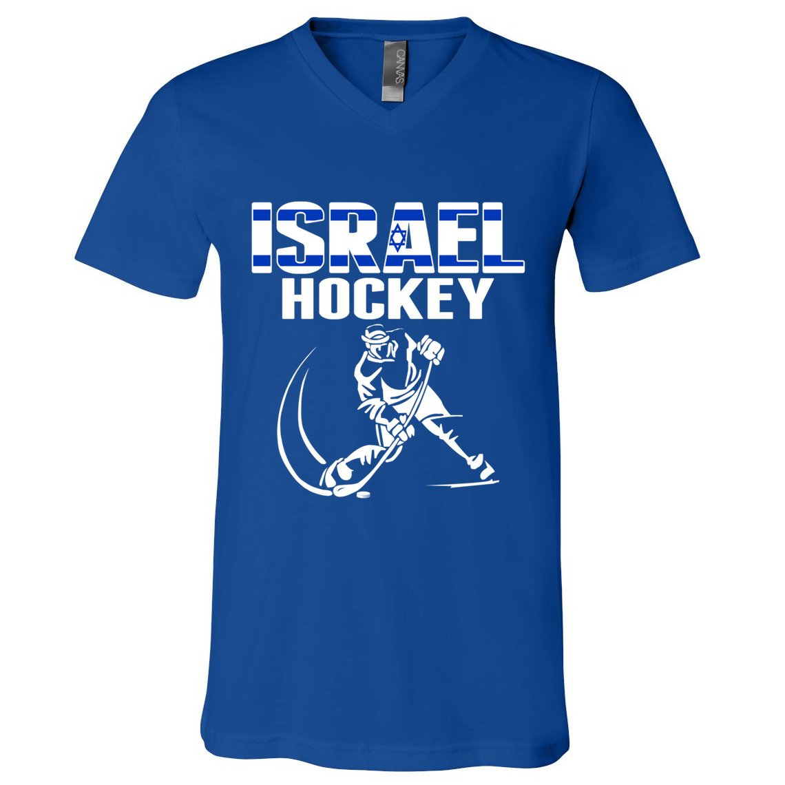 Israel Ice Hockey Fans Jersey Support Israeli Hockey Team Gift V-Neck T-Shirt