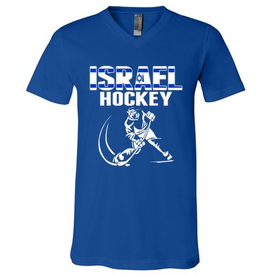 Israel Ice Hockey Fans Jersey Support Israeli Hockey Team Gift V-Neck T-Shirt