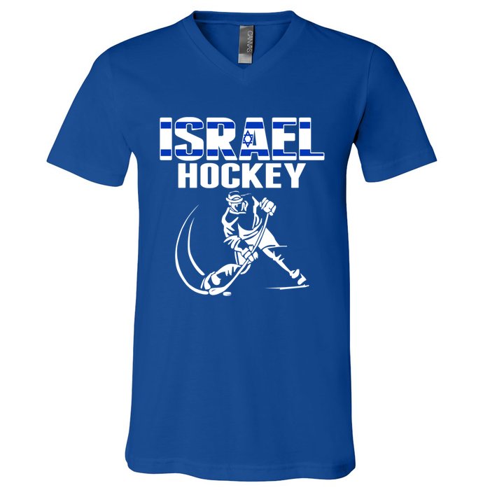 Israel Ice Hockey Fans Jersey Support Israeli Hockey Team Gift V-Neck T-Shirt