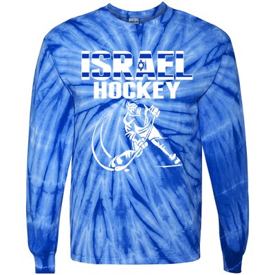 Israel Ice Hockey Fans Jersey Support Israeli Hockey Team Gift Tie-Dye Long Sleeve Shirt