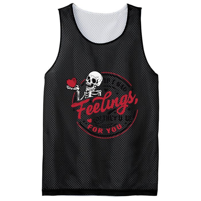 If I Had Feelings Theyd Be For You Skeleton Valentines Day Mesh Reversible Basketball Jersey Tank