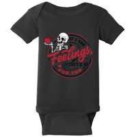 If I Had Feelings Theyd Be For You Skeleton Valentines Day Baby Bodysuit