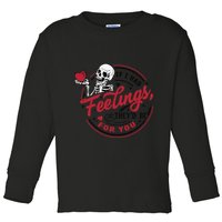 If I Had Feelings Theyd Be For You Skeleton Valentines Day Toddler Long Sleeve Shirt