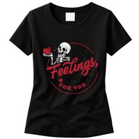 If I Had Feelings Theyd Be For You Skeleton Valentines Day Womens T-Shirt