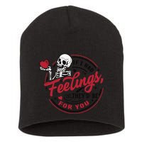 If I Had Feelings Theyd Be For You Skeleton Valentines Day Short Acrylic Beanie