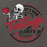 If I Had Feelings Theyd Be For You Skeleton Valentines Day Cotton Canvas Backpack