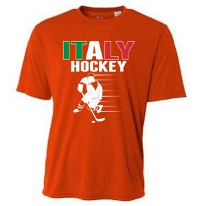 Italy Ice Hockey Fans Jersey Support Italian Hockey Team Great Gift Cooling Performance Crew T-Shirt